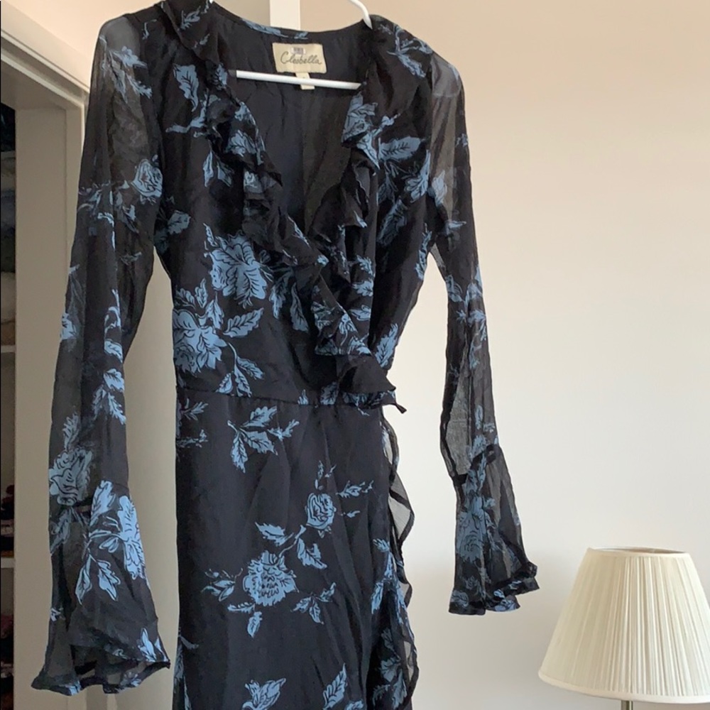 Cleobella Floral Wrap minidress